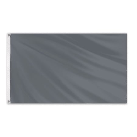 Global Flags Unlimited Solid Color Outdoor Nylon Flag 3' x 5' - Charcoal 204667
